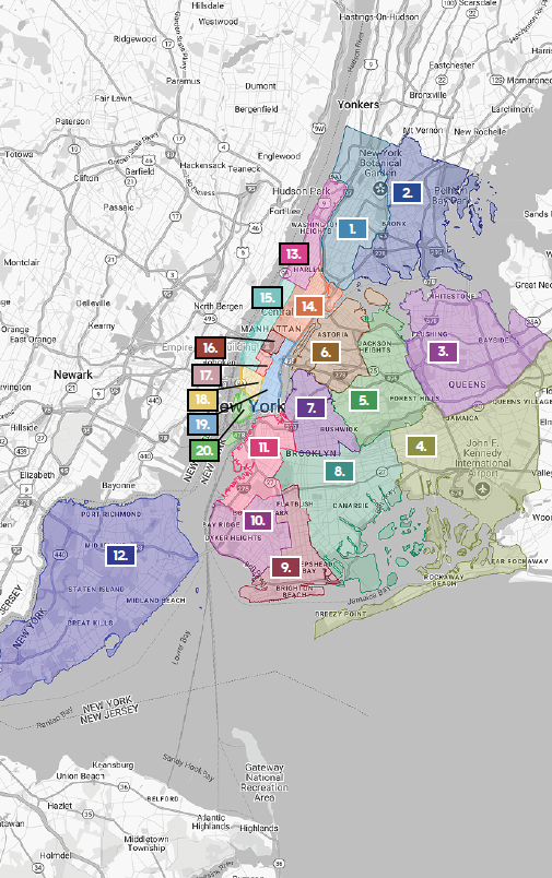 Map of NYC Commercial Waste Zones